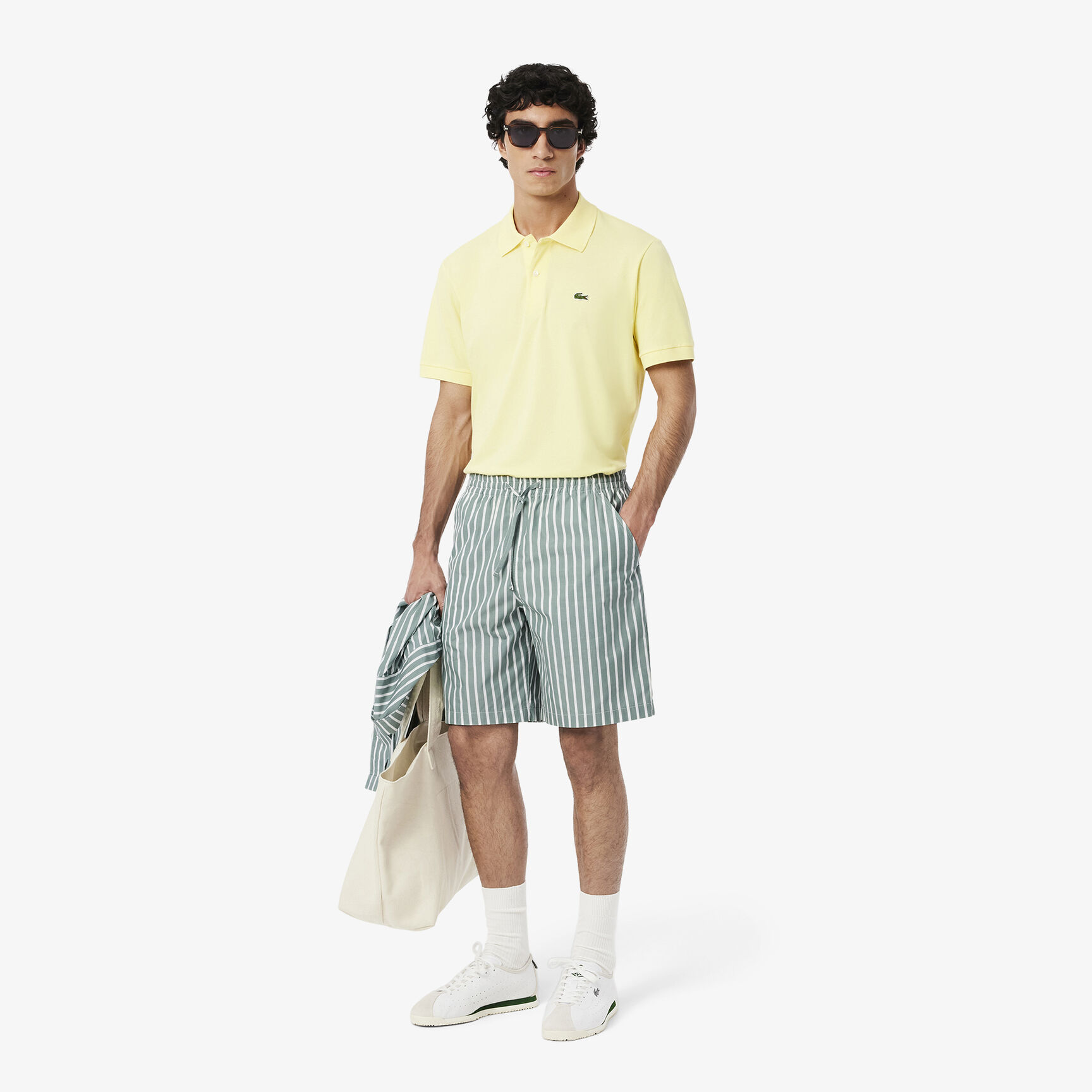 شورت مخطط بقصة مريحة Relaxed Fit Striped Shorts - GH9111-00-BLI