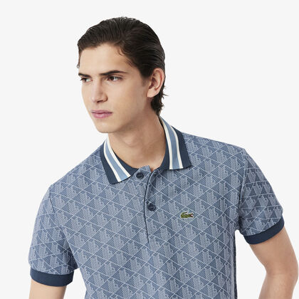 Classic Fit Monogram Jacquard Polo Shirt Classic Fit Monogram Jacquard Polo Shirt