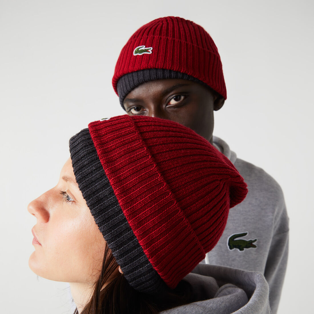 Unisex Lacoste Ribbed Wool Beanie - RB0001-00-476