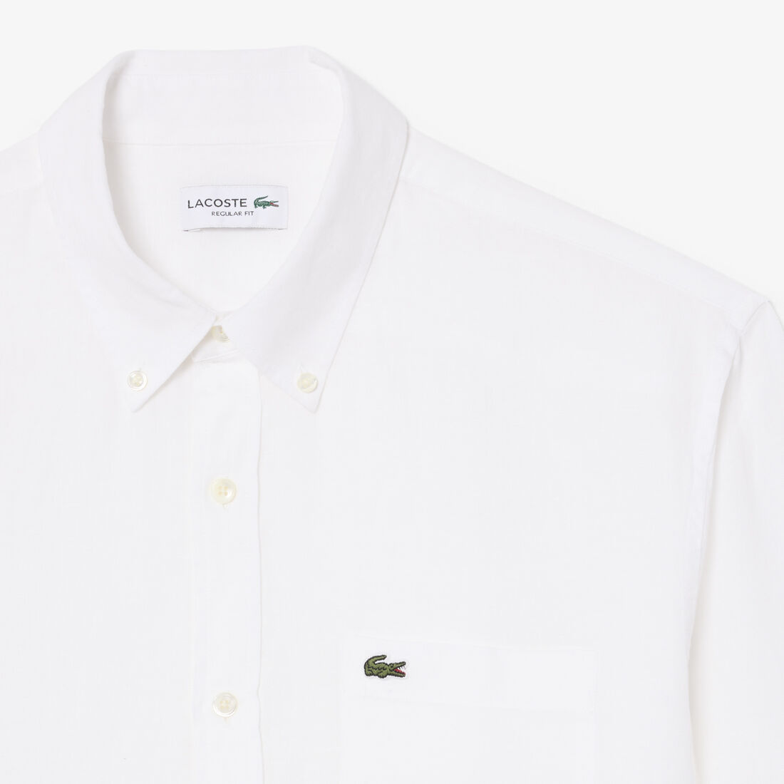 lacoste regular fit linen shirt