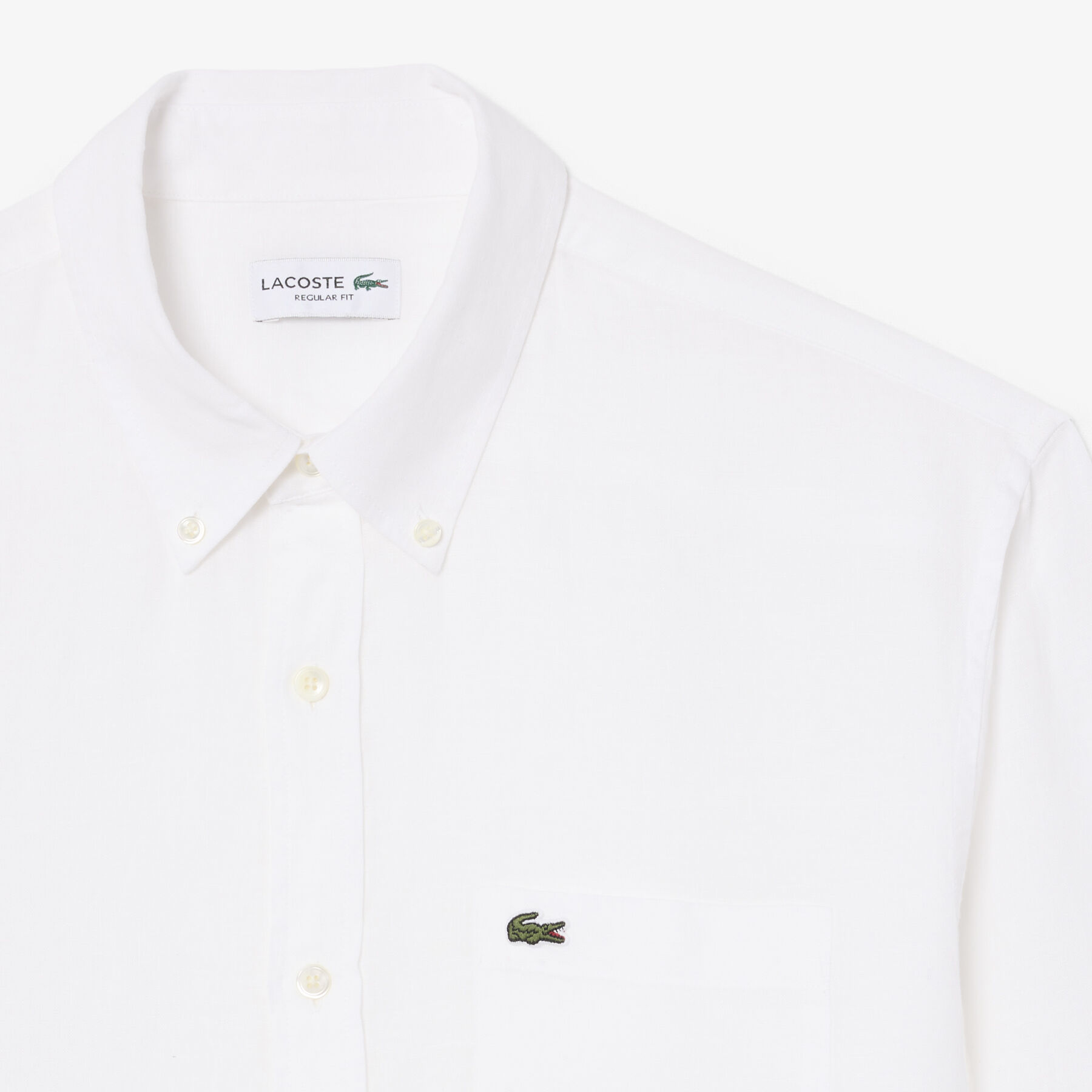 lacoste regular fit linen shirt