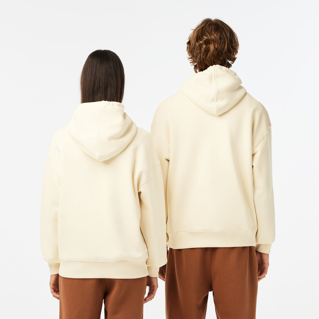 سويت شيرت بأجزاء من نسيج شبكي للرجال من مجموعة لاكوست سبورت Unisex Loose Fit Hooded Organic Cotton Jogger Sweatshirt - SH6404-00-XFJ