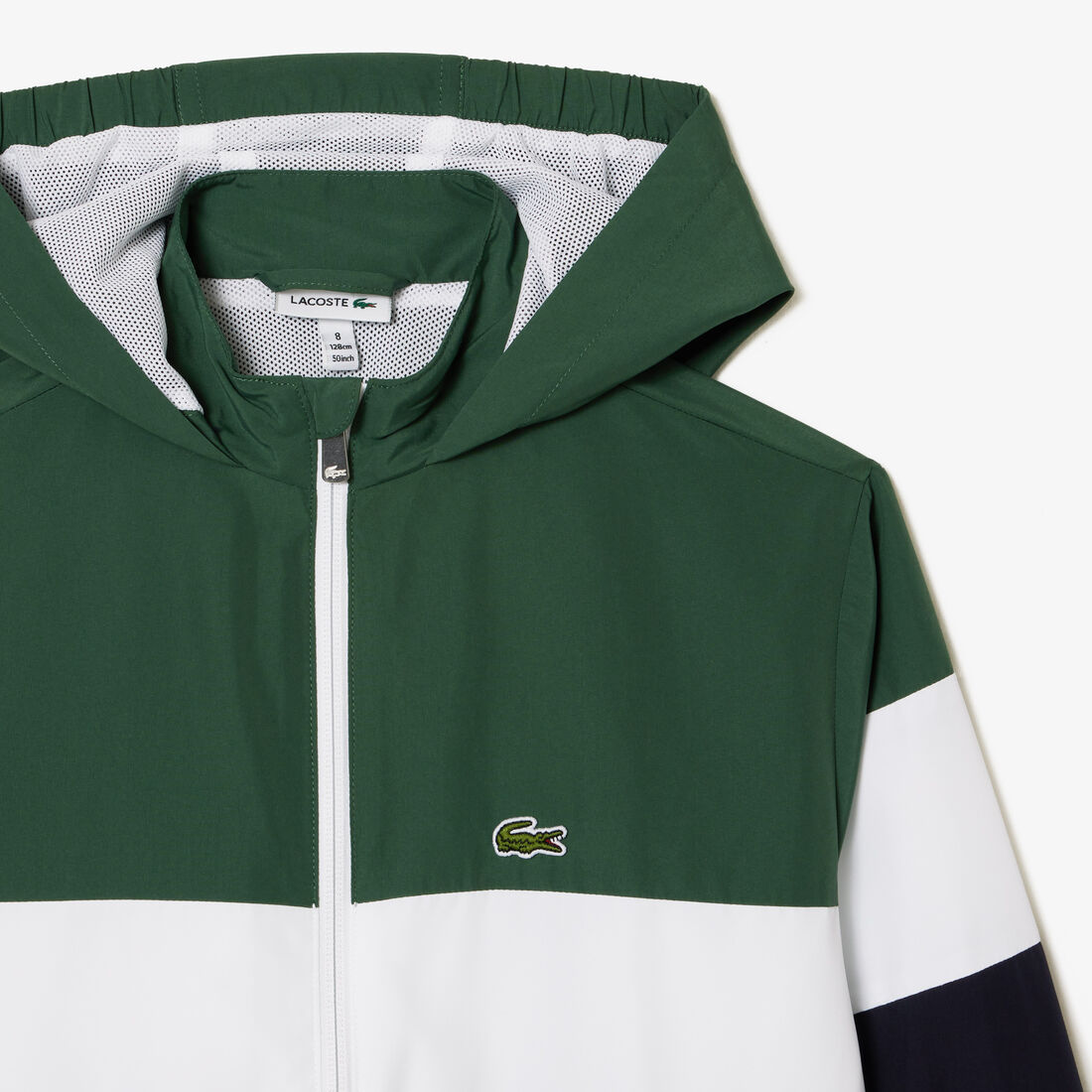 Kids' Lacoste Recycled Polyester Zipped Hooded Jacket Kids' Lacoste Recycled Polyester Zipped Hooded Jacket - BJ5285-00-KID