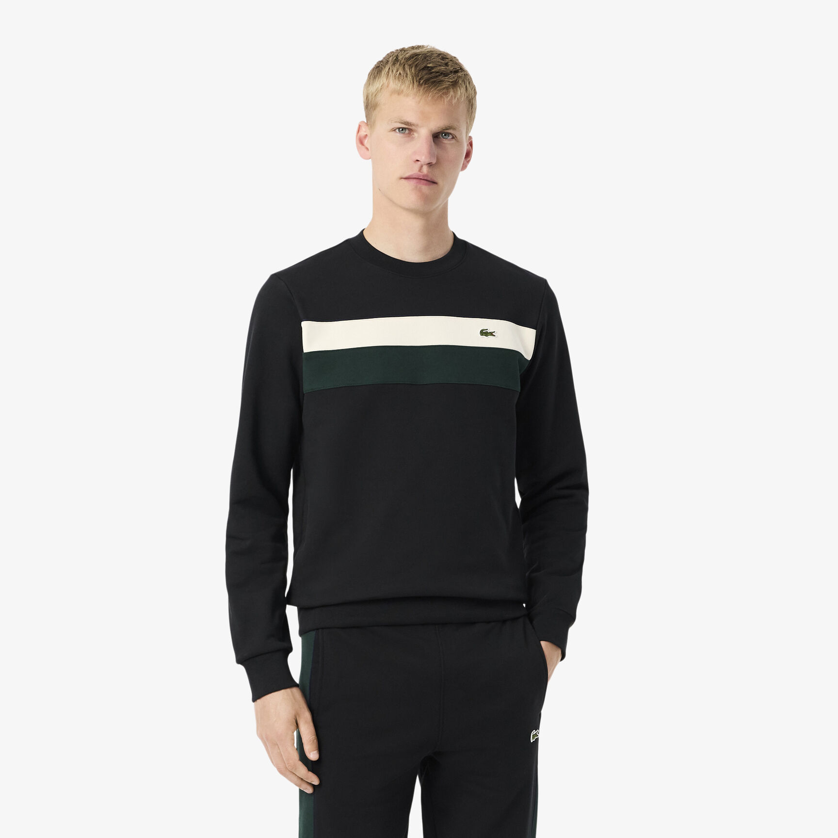 سويت شيرت من الصوف متعدد الألوان Colour-Block Fleece Sweatshirt - SH5498-00-6XH
