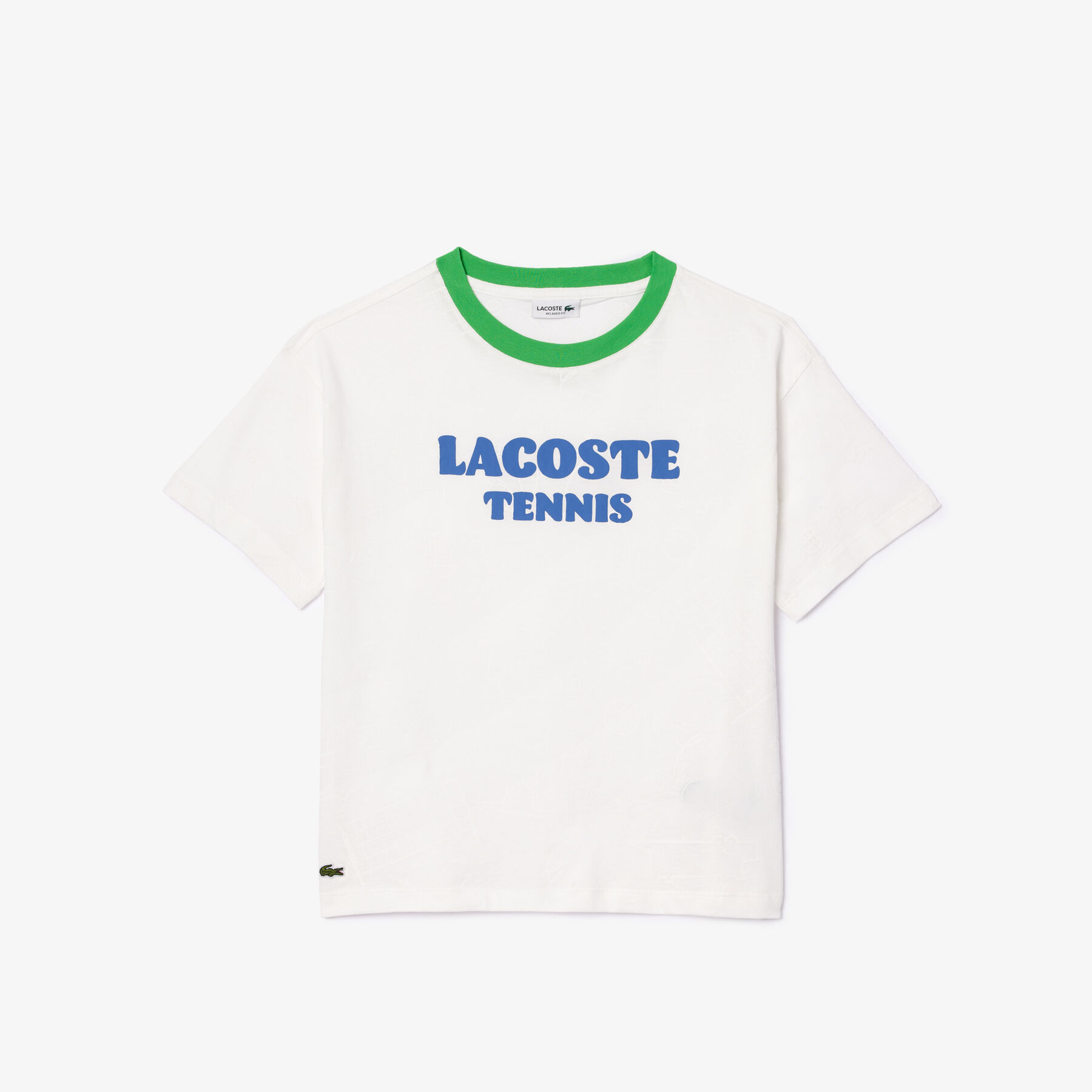 Croc Print Cotton Jersey T-shirt lacoste croc print cotton jersey t shirt