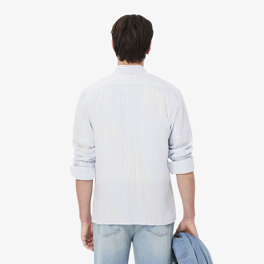 قميص كتان مخطط بقصّة عادية Regular Fit Striped Linen Shirt - CH6985-00-E7B