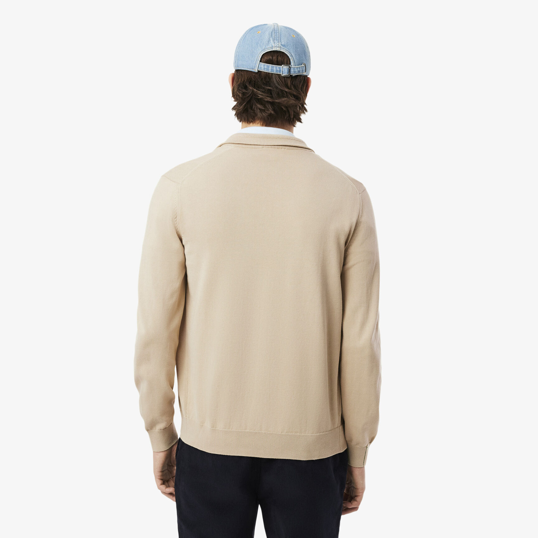 Zipped High Neck Cotton Sweater Zipped High Neck Cotton Sweater - AH1957-00-02S