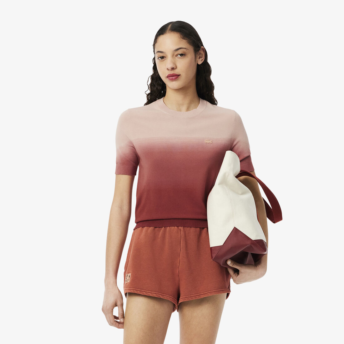 Short Sleeved Ombre Effect Sweater - AF9281-00-GTI