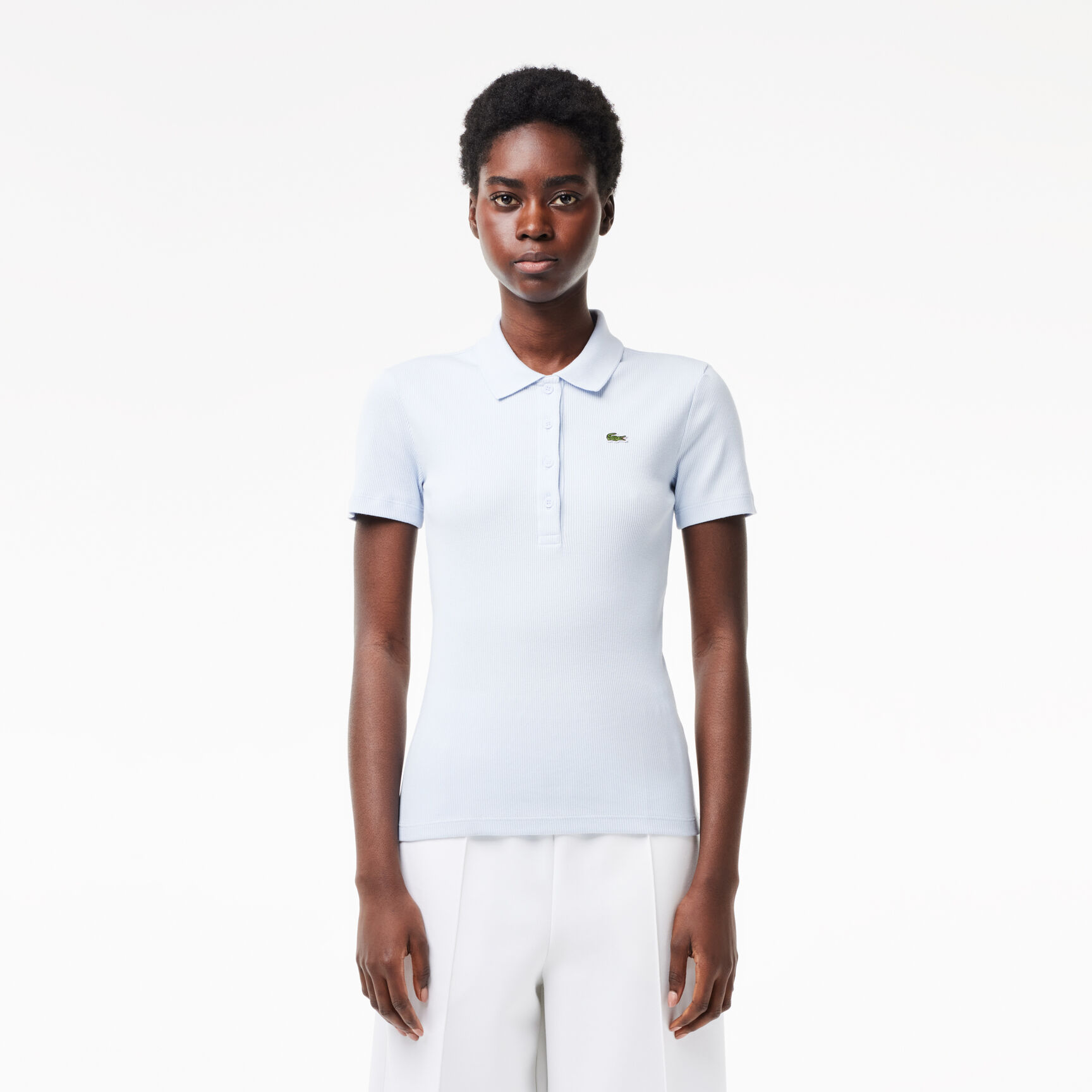 Women's Lacoste Slim Fit Organic Cotton Polo Shirt - DF5377-00-J2G