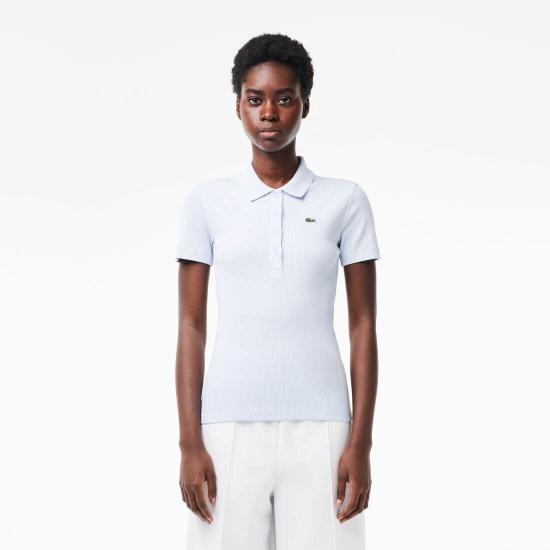 Women's Lacoste Slim Fit Organic Cotton Polo Shirt - DF5377-00-J2G