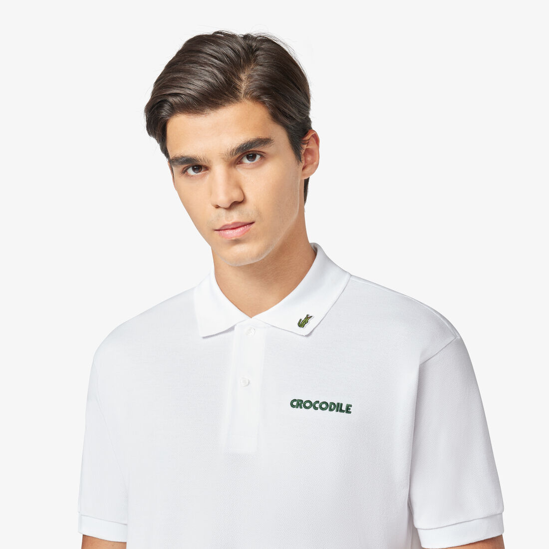 قميص بولو L.12.12 أصلي مطرز بشعار الماركة Original L.12.12 Embroidered Slogan Polo Shirt - PH8017-00-001