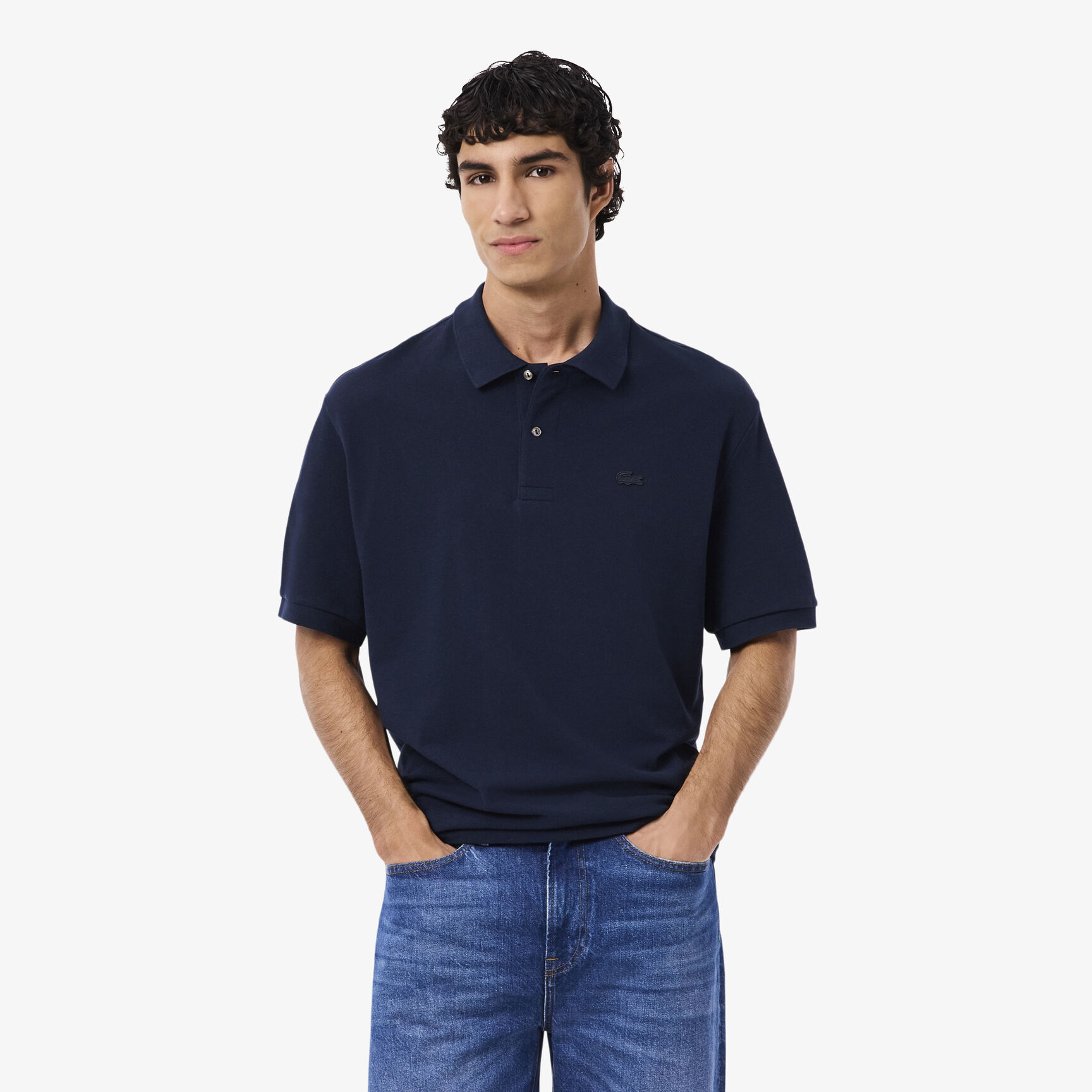 Loose Fit Heavy Pique Polo Shirt - PH7757-00-166