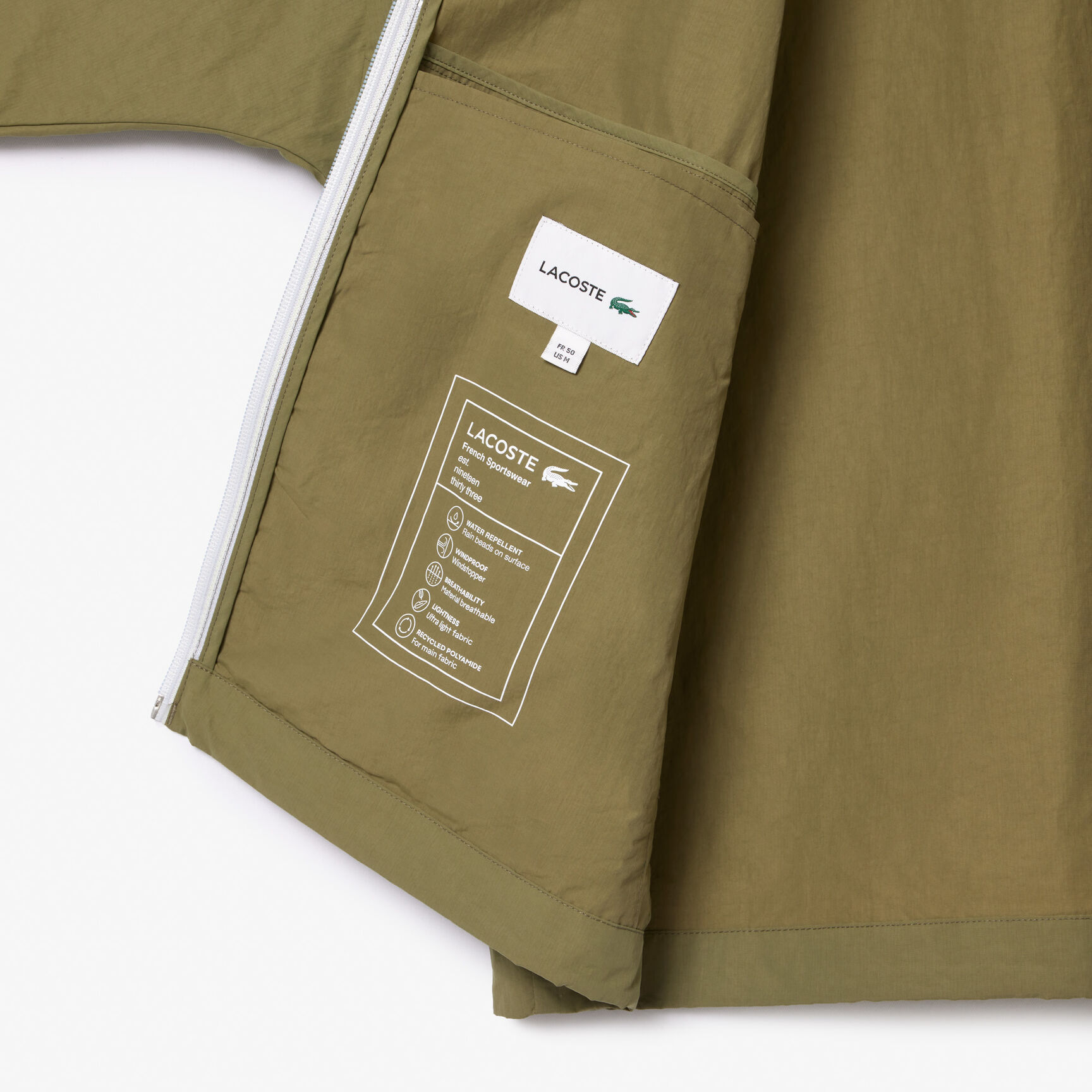 Water-Repellent Removable Hood Windbreaker - BH2896-00-BMY