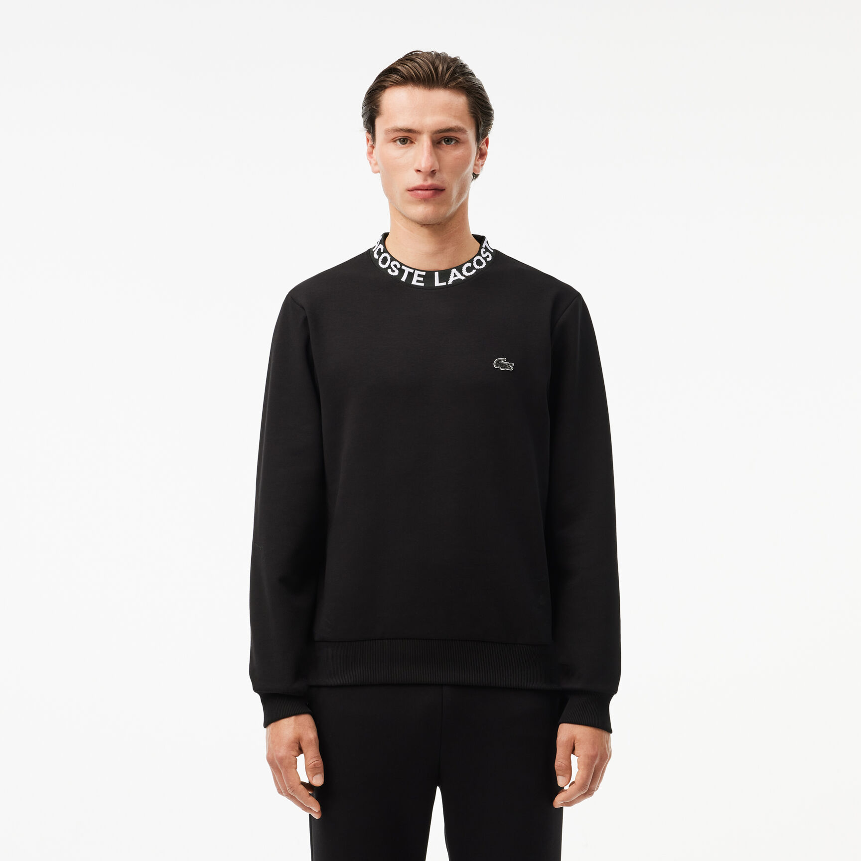 Logo Jacquard Collar Double Face Sweatshirt Logo Jacquard Collar Double Face Sweatshirt - SH7473-00-031