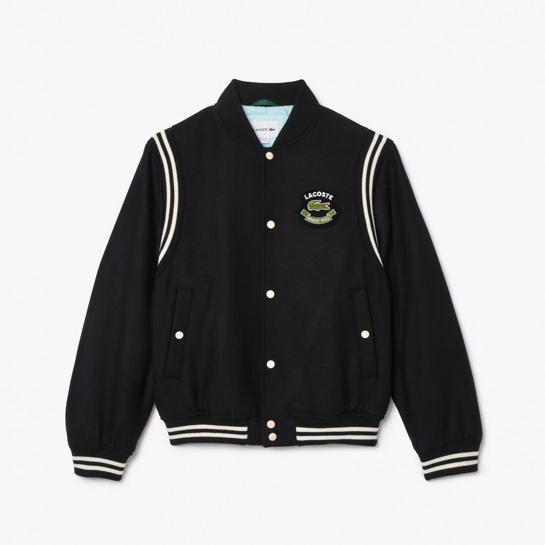 Wool Contrast Badge Varsity Jacket - BH2898-00-031