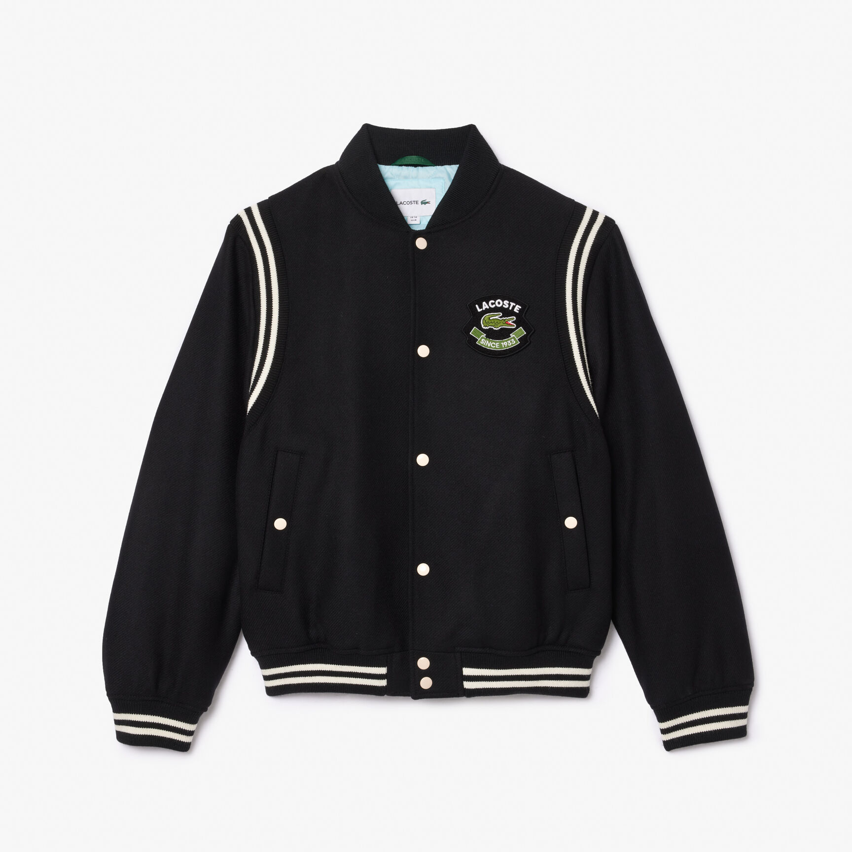 Wool Contrast Badge Varsity Jacket - BH2898-00-031