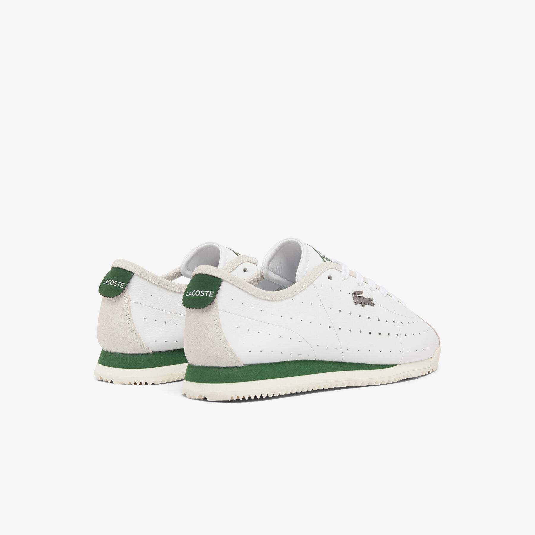 حذاء رياضي نسائي من الجلد بقصة منخفضة Women's Club-Low Leather Sneakers - 49SFA0043-1R5