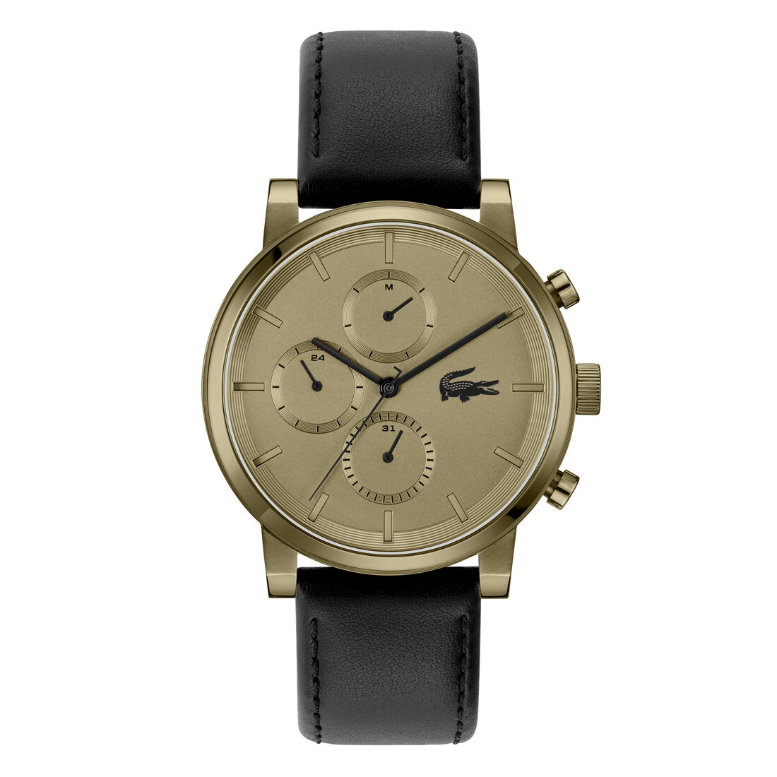 Black Leather Strap Men's Watch lacoste black leather strap men s watch