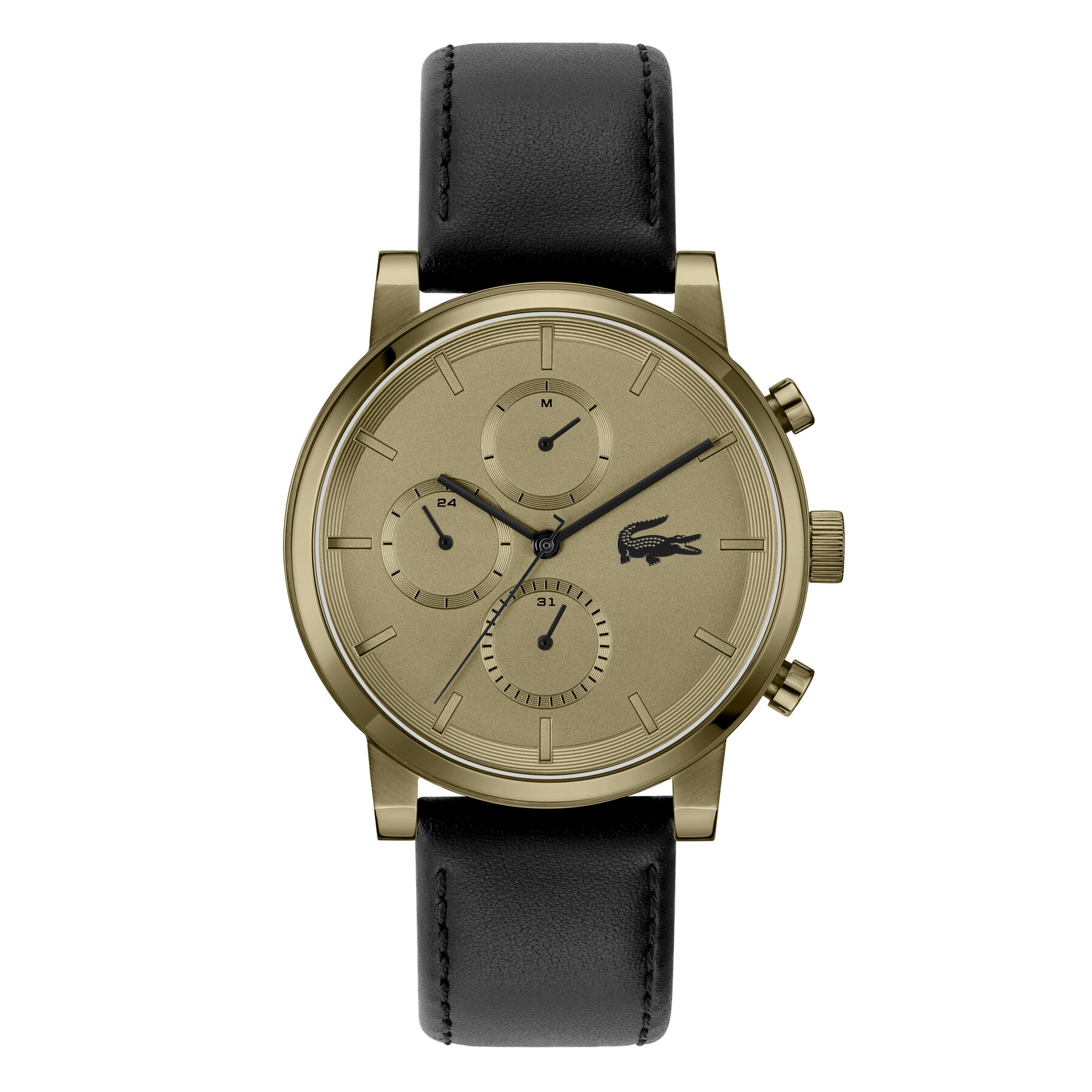 Black Leather Strap Men's Watch lacoste black leather strap men s watch