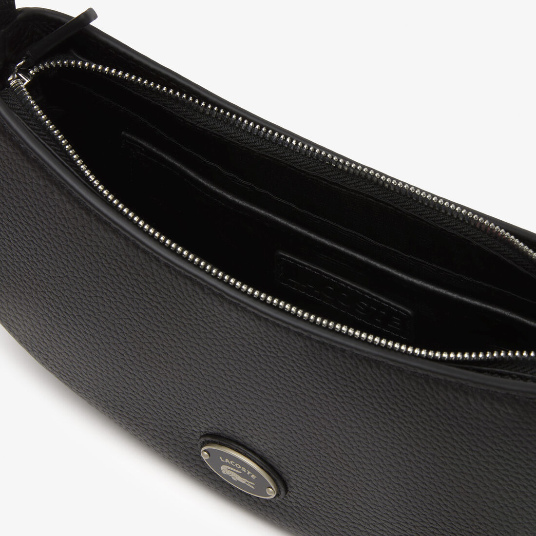 حقيبة لاكوست جلد بارز بتصميم مقوس للنساء Women's Lacoste Top Grain Leather Halfmoon Bag - NF4161GZ-000