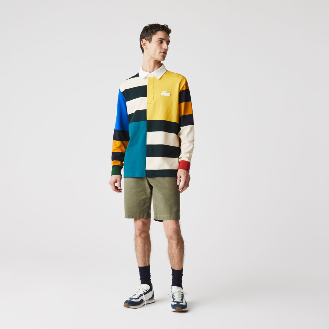 شورت بيرمودا من الجبردين المرن بقصة ضيقة للرجال