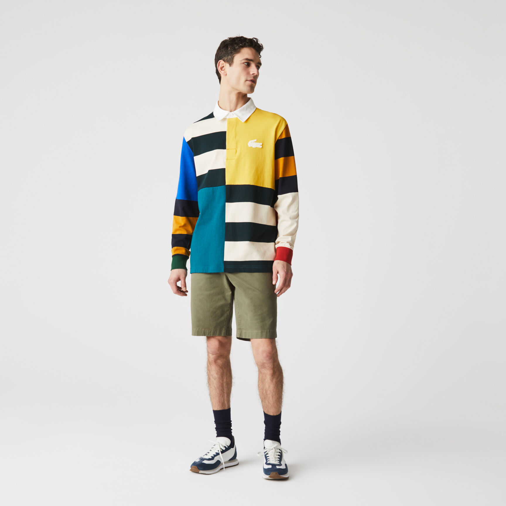 شورت بيرمودا من الجبردين المرن بقصة ضيقة للرجال