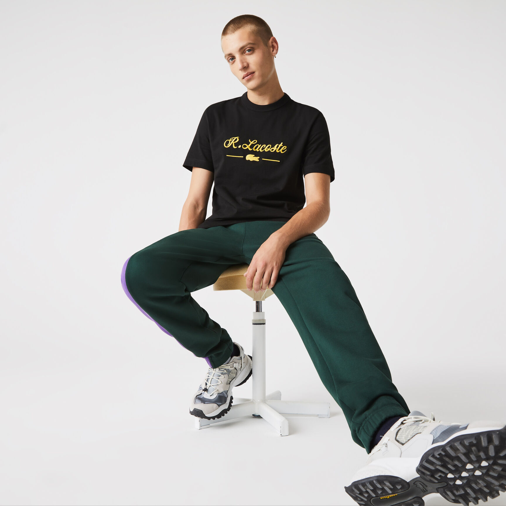 Men's Crew Neck Signature Embroidery Cotton T-shirt Men's Crew Neck Signature Embroidery Cotton T-shirt