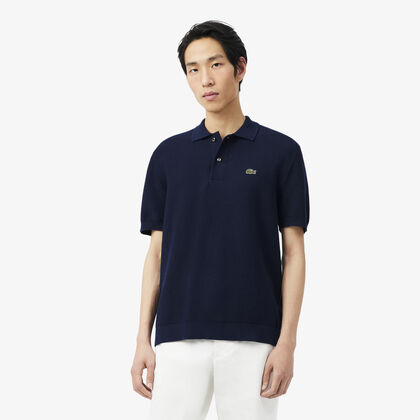 قميص بولو محبوك بقصة كلاسيكية