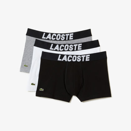 Men's Lacoste Branded Jersey Trunk Three-pack