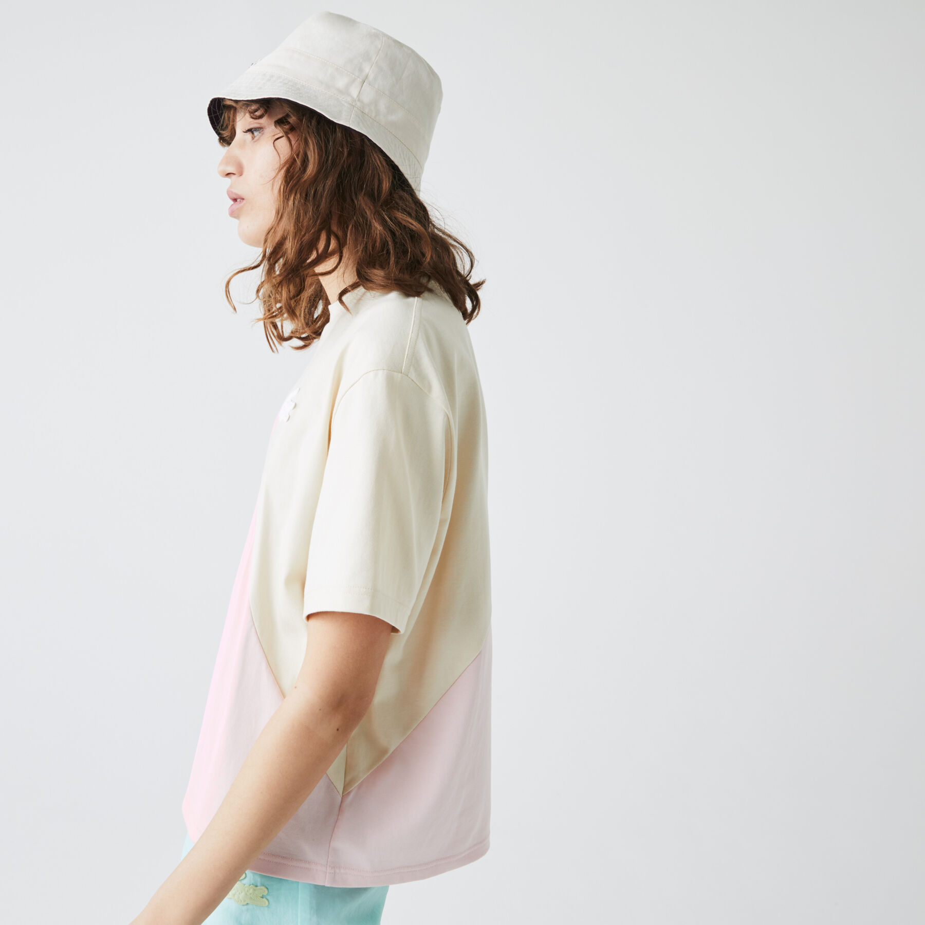 Women’s Lacoste LIVE Loose Bicolour Cotton T-shirt women s lacoste live loose bicolour cotton t shirt