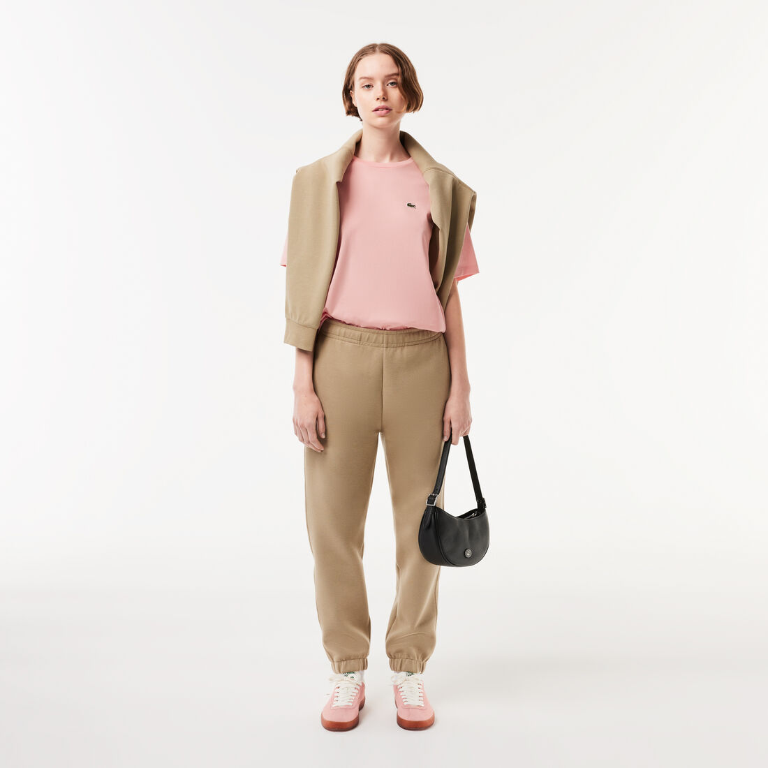 تي شيرت قطن بقصّة فضفاضة وفتحة رقبة على شكل حرف V للنساء Women's Crew Neck Premium Cotton T-shirt - TF5441-00-SFI