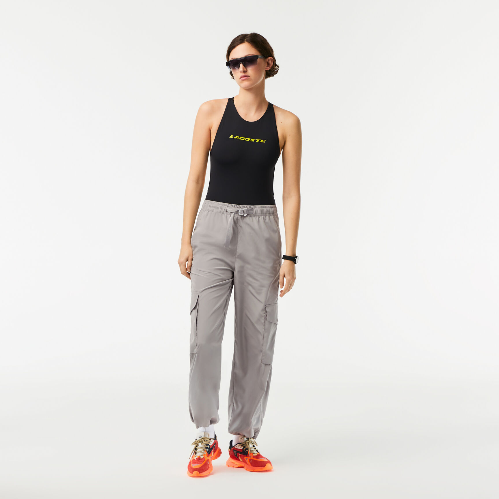 Women's Lacoste Wide Leg Cargo Pants Women's Lacoste Wide Leg Cargo Pants