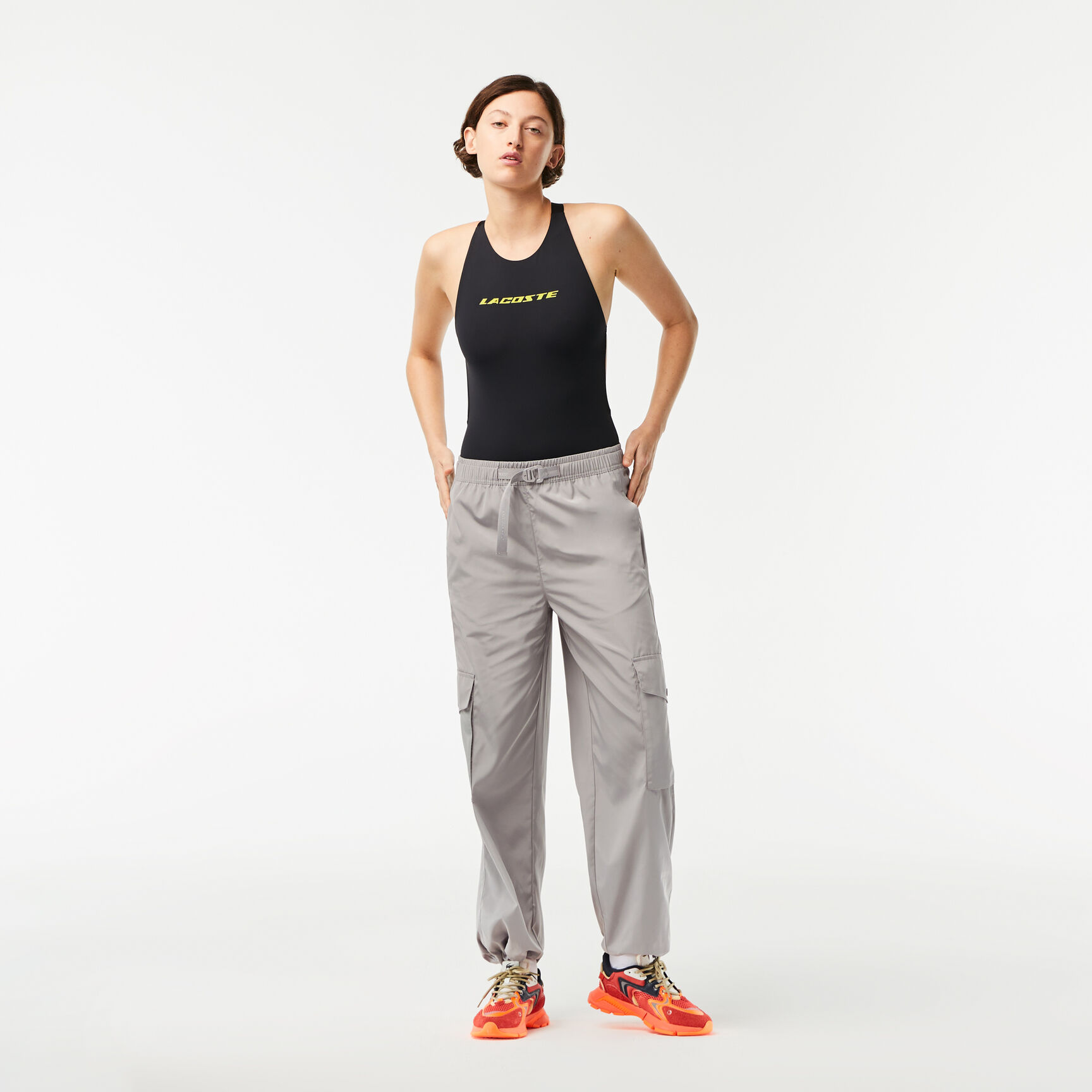 Women's Lacoste Wide Leg Cargo Pants Women's Lacoste Wide Leg Cargo Pants