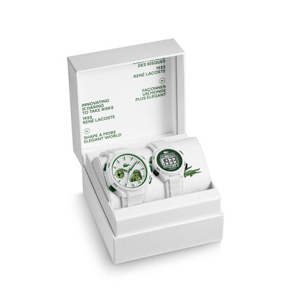 White Silicone Watch Gift Set