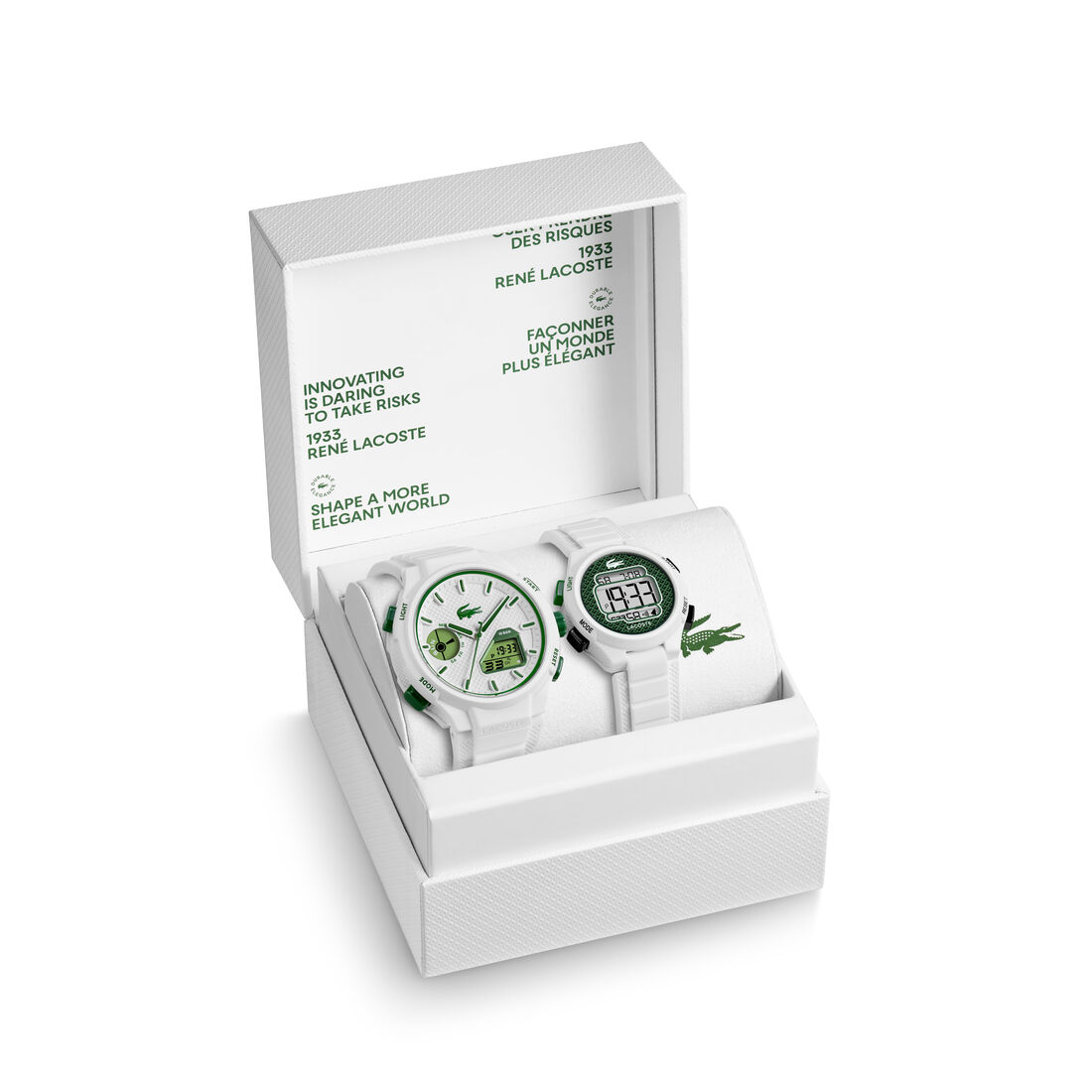 White Silicone Watch Gift Set White Silicone Watch Gift Set - 2070064-WHITE