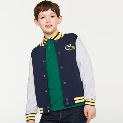 Kids' Crocodile Patch Bicolor Fleece Teddy Jacket