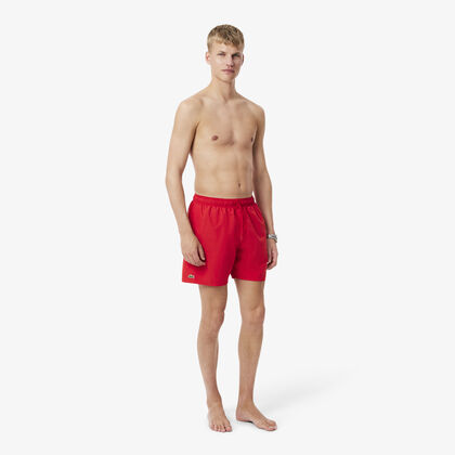 Mid Length Monochrome Swim Trunks