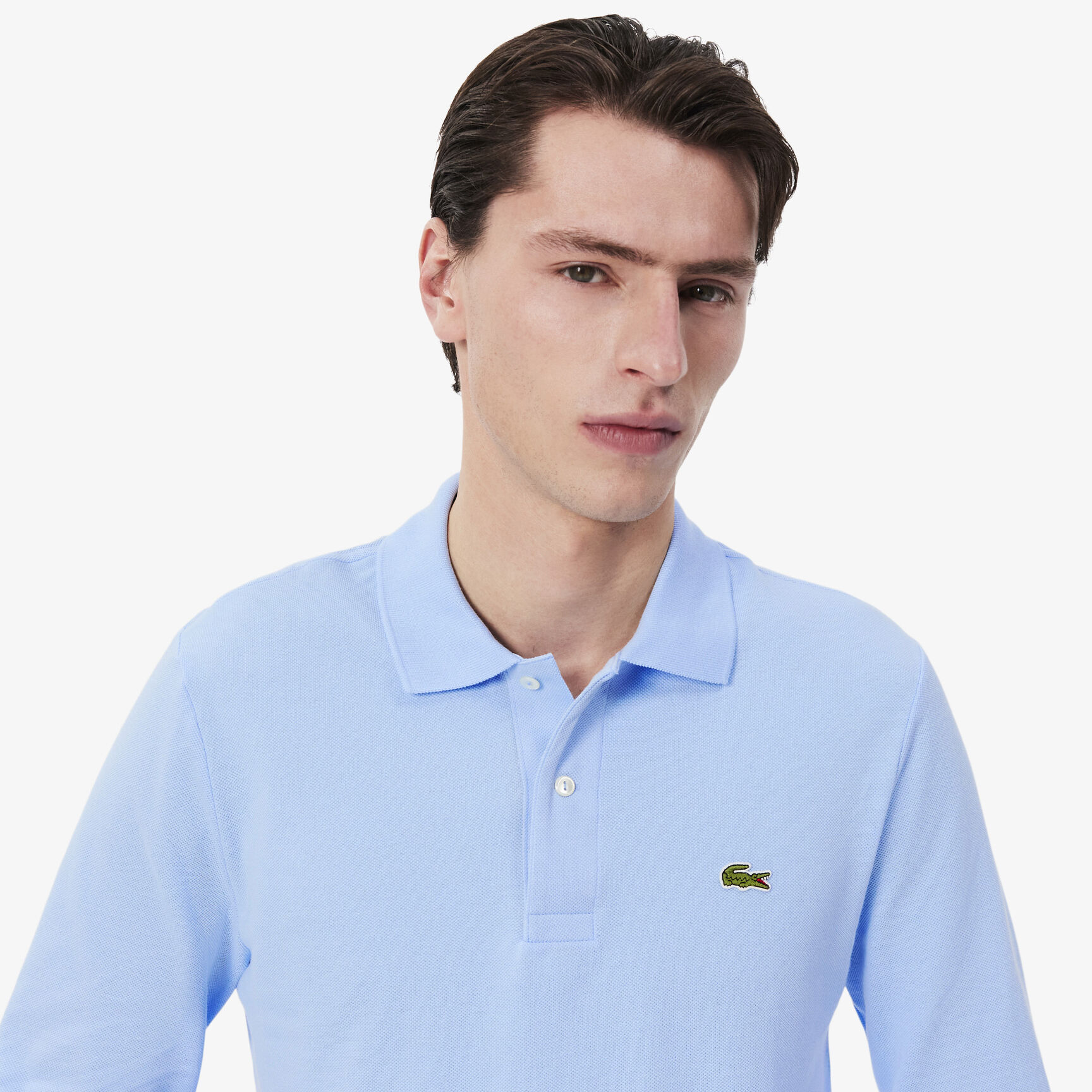 قميص بولو كلاسيكي بأكمام طويلة مقاس L.12.12 Original L.12.12 Long Sleeve Cotton Polo Shirt - L1312-00-HBP