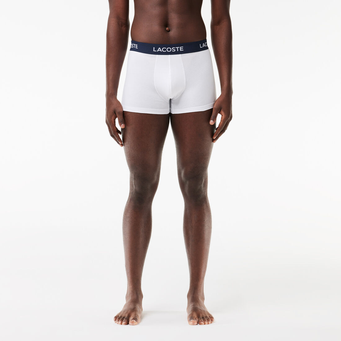 مجموعة من 3 سراويل داخلية للرجال لاكوست Men's 3-Pack Lacoste Logo Waist Trunks - 5H7686-00-LAW