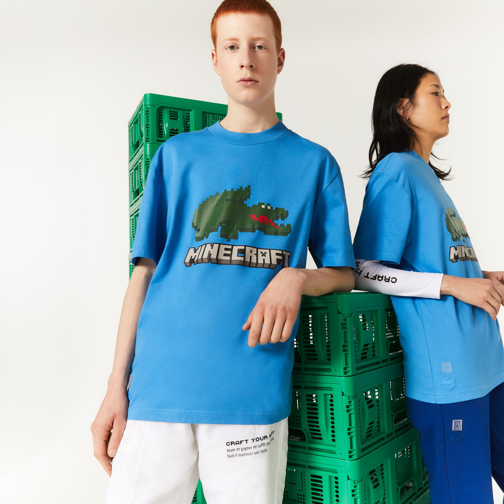 Unisex Lacoste x Minecraft Print Organic Cotton T-Shirt Unisex Lacoste x Minecraft Print Organic Cotton T-Shirt