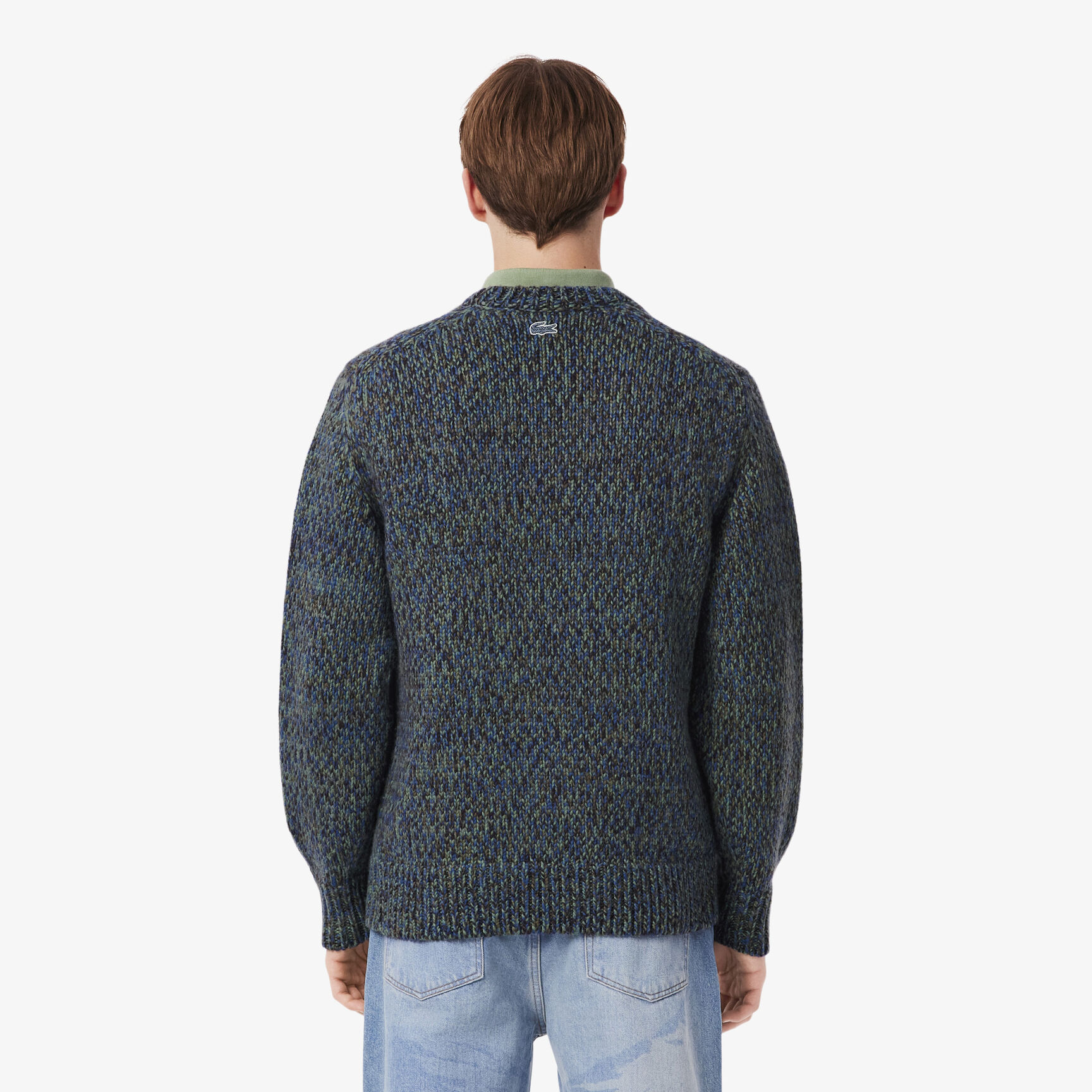 Mercerized Knit Intarsia Crocodile Sweater - AH5917-00-8IX