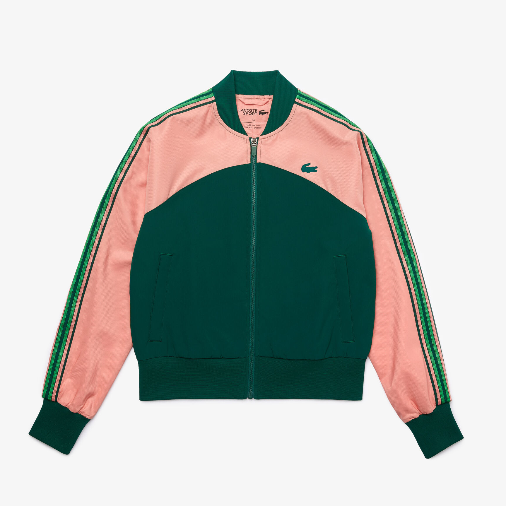 Women’s Lacoste SPORT Loose Fit Colorblock Zip Teddy Jacket Women’s Lacoste SPORT Loose Fit Colorblock Zip Teddy Jacket
