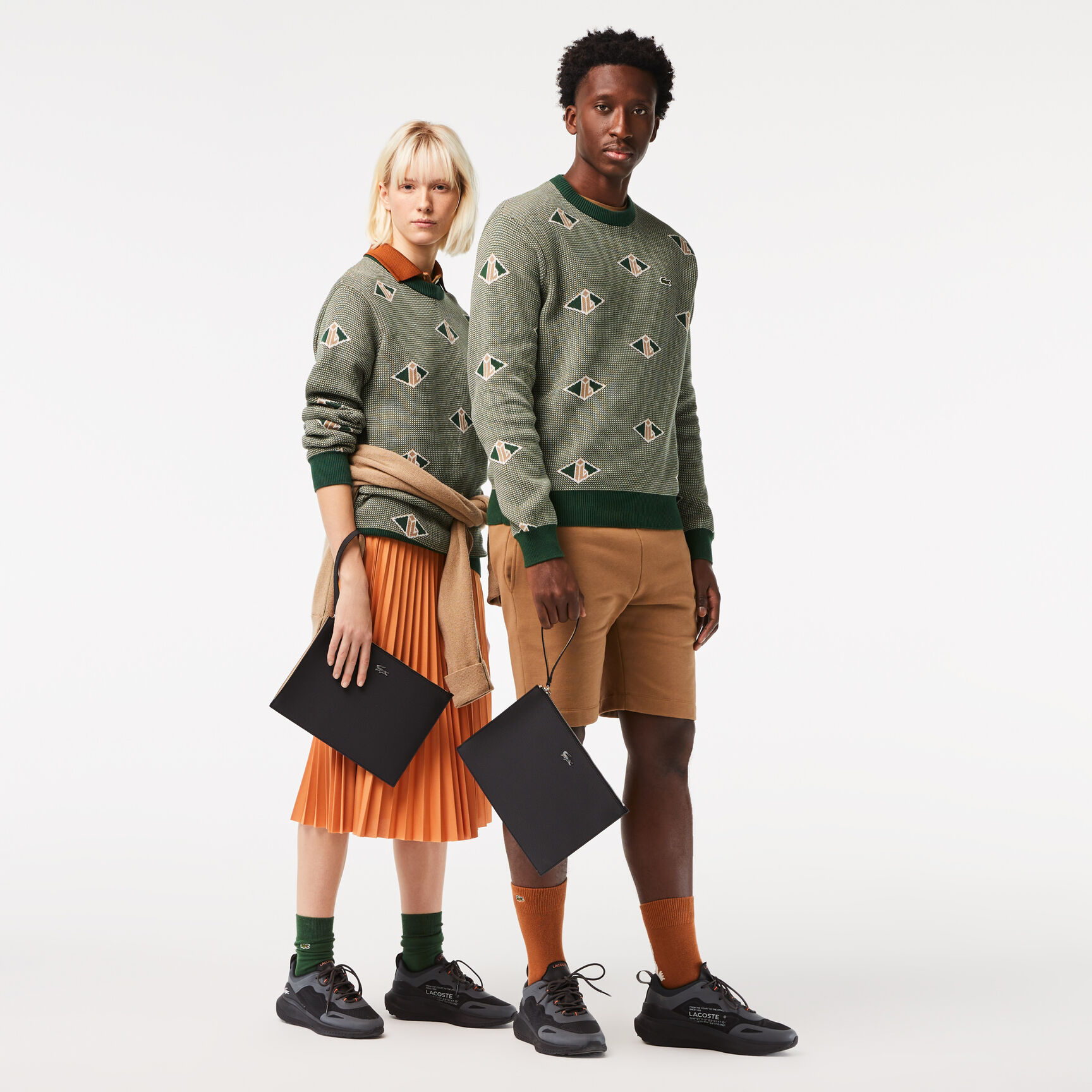 حقيبة آنا من قماش بيكيه المطلي Unisex Anna Pique Canvas Zip Clutch - NF2791AA-A91