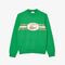 lacoste loose fit monogram print fleece sweatshirt