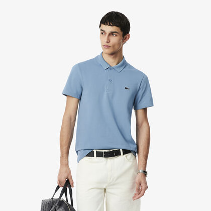 lacoste regular fit cotton blend polo shirt