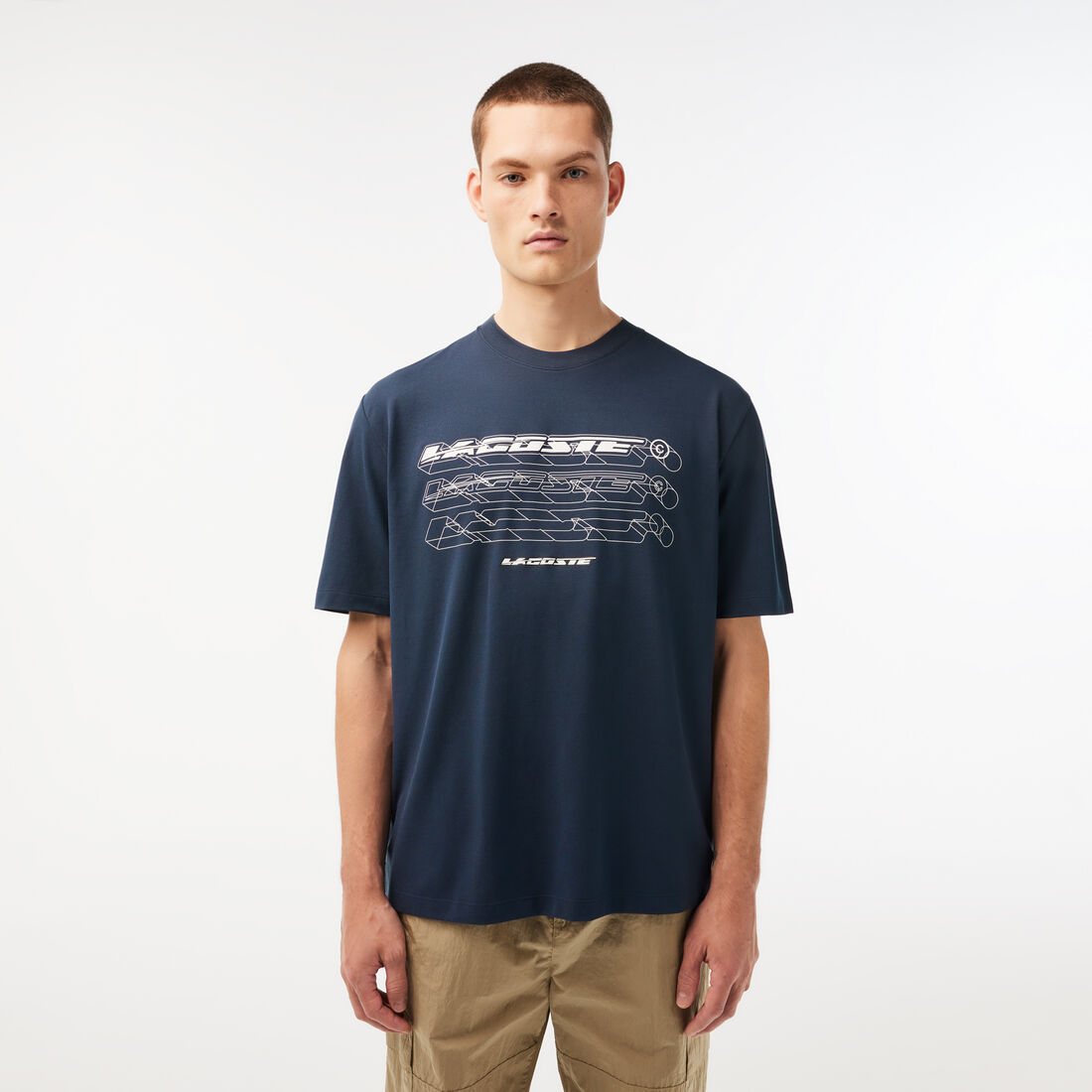 Men's Lacoste Loose Fit Organic Cotton Pique T-shirt - TH5529-00-KXE