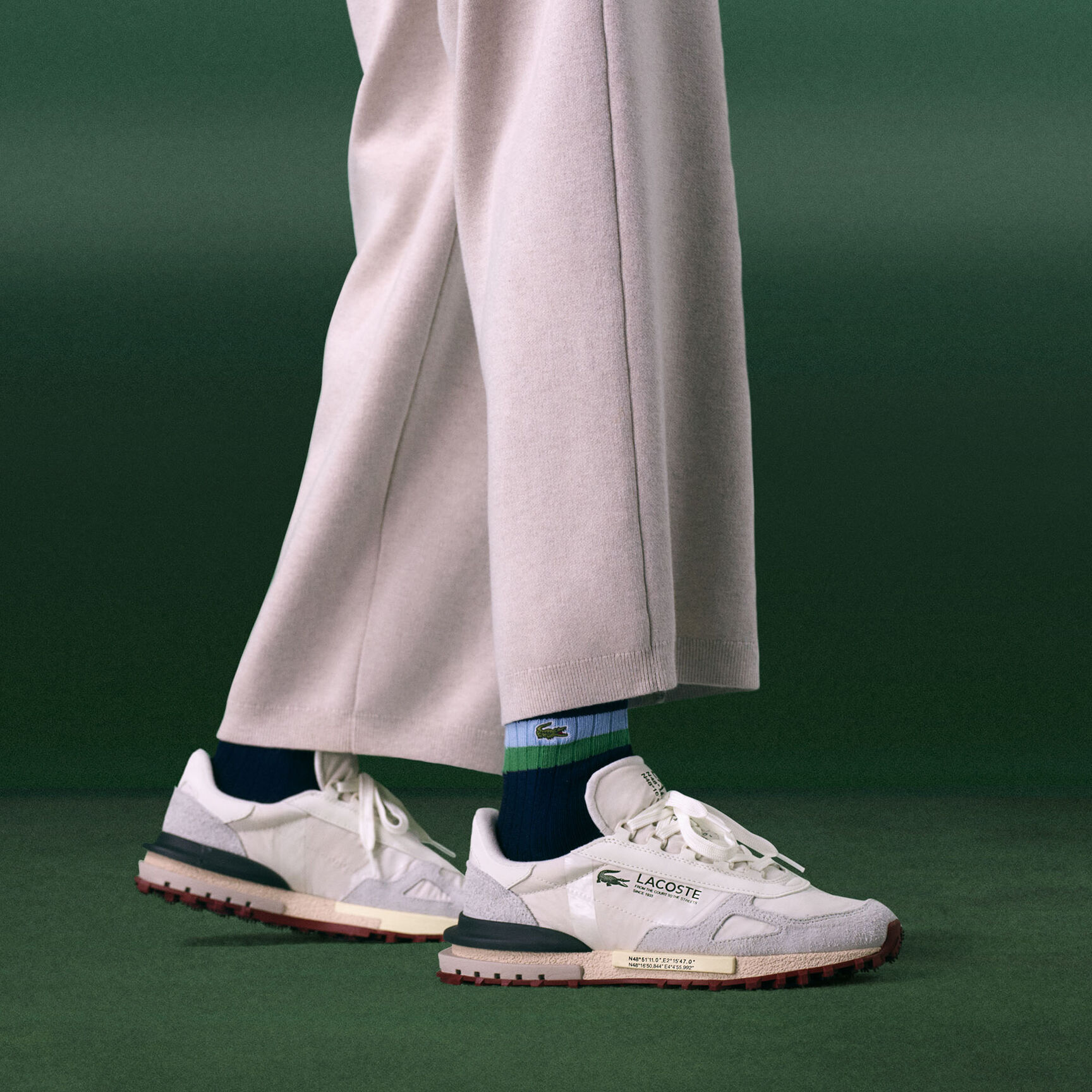 حذاء رياضي جلدي إيليت أكتيف للرجال Men's Elite Active Leather Sneakers - 49SMA0002-1Y5