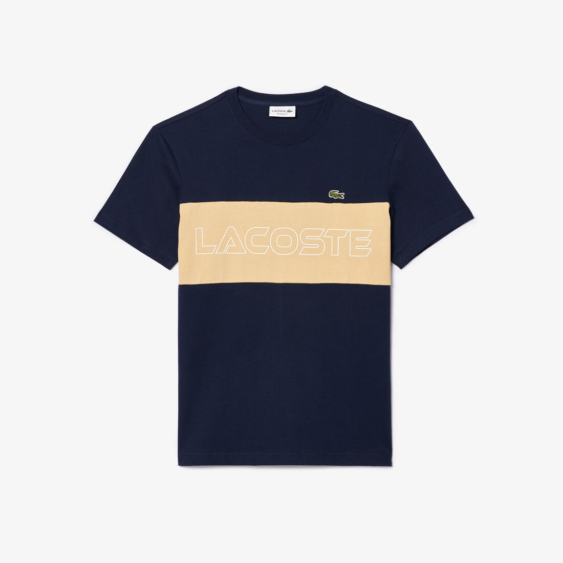Lacoste Regular Fit Printed Colourblock T-shirt - TH1712-00-IP7