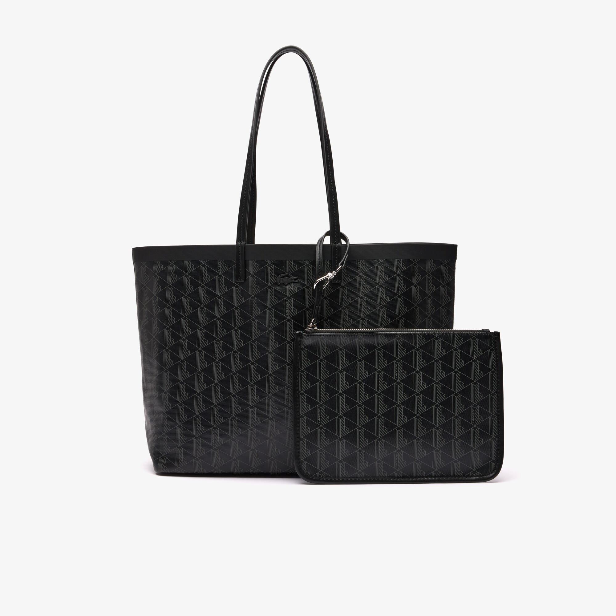 Zely Tote with Removable Pouch, Black | LACOSTE UAE
