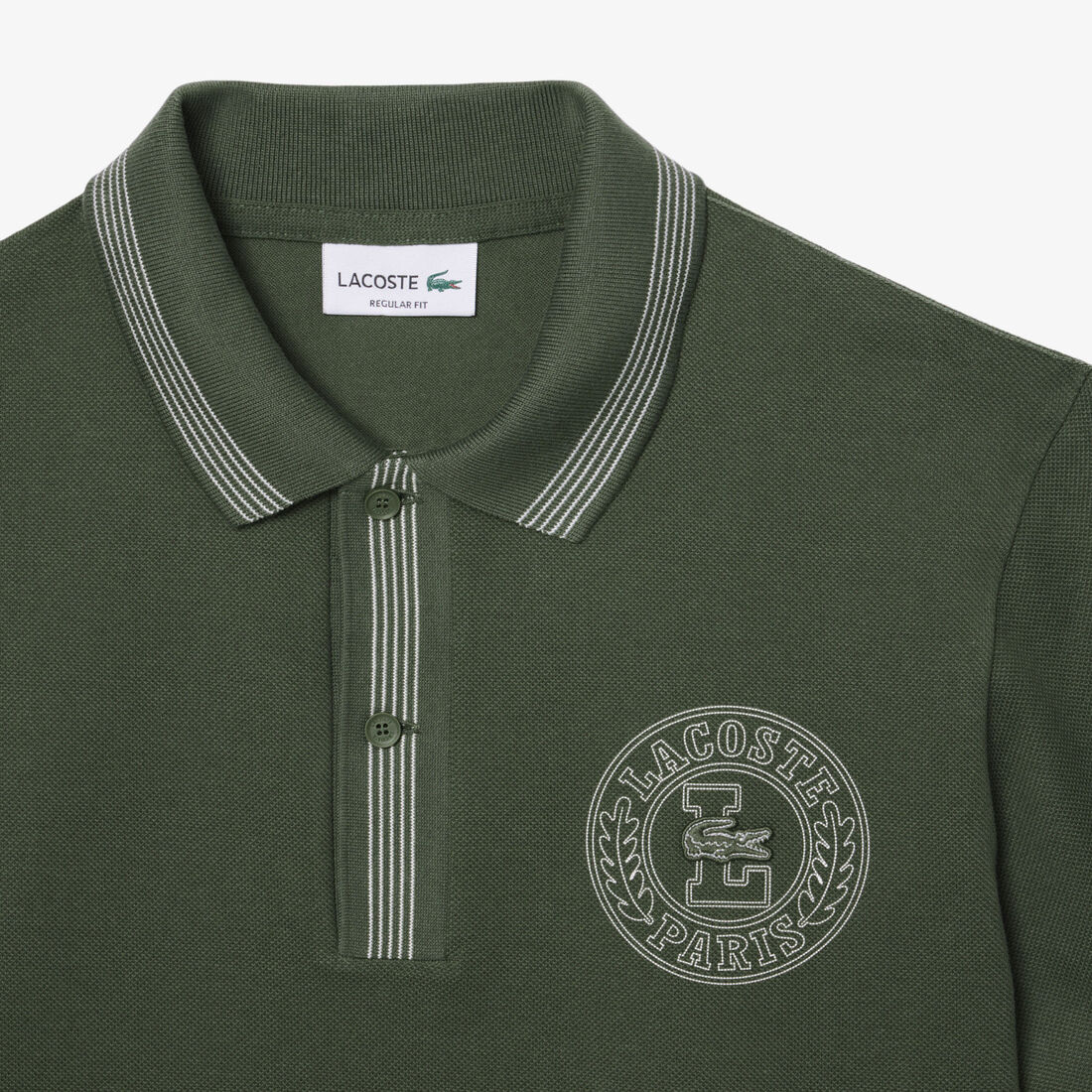 Regular Fit L.12.12 Badge Print Polo Shirt Regular Fit L.12.12 Badge Print Polo Shirt - PH9960-00-HCF